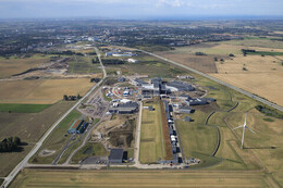 Aerial view over ESS Construction Site 4 September 2020