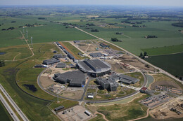 Aerial view over ESS Construction Site 17 June 2021 April 2021
